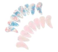 ibasenice 16pcs Guzheng Finger Picks Student Practice Double-sided Curved Nail Tips Replacement Guzheng Playing Nails for Beginners