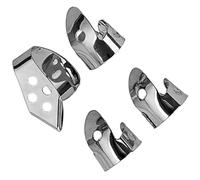 ibasenice 16pcs Metal Finger Picks for Guitar Ukulele Banjo Thin Thumb Finger Plectrum for Acoustic Stringed Instruments Beginners