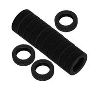 ibasenice 16pcs Soft Silicone Luggage Wheel Covers Spinner Wheel Protectors Quiet Suitcase Caster Covers for Travel Suitcases Black