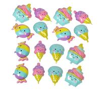 ibasenice 16pcs Sweet Candy Ice Cream Aluminum Foil Balloons Reusable Cartoon Decorations for Birthday Shower Wedding Theme Parties Easy to Up Playful Party Fun