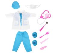 ibasenice 18-inch Doll Doctor Nurse Costume Set Doll Clothing with Mini Tools Pretend Play Accessories for American Dolls Dress-up Kit for Role Play and Social Skills Development