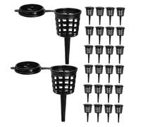 ibasenice 180pcs Bonsai Fertilizer Basket with Lid Water-resistant Root Feeding Container for Orchids Succulents Aquarium Plants Portable Garden Nutrition Cup for Precise Fertilization