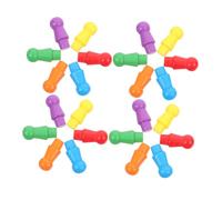 ibasenice 180pcs Colorful Wood Board Game Pieces Sturdy Natural Wood Checkers Smooth Polished Strategy Game Pawns for Chinese Checkers Flight Chess and Tabletop Marker Replacement