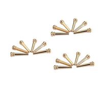 ibasenice 18pcs Acoustic Guitar Bridge Pins Set Brass Guitar String Studs Stable High Middle Low Frequencies Strengthen Sweep Picking Volume