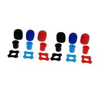 ibasenice 18pcs Microphone Protector Kit Corners Rolling Mics Cover for Ktv Bright Colors Wind Noise Reduction Shockproof Rings