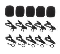 ibasenice 18pcs Mini Metal Microphone Set Tie Clip Circle Clips and Sponge Cover for Microphone Replacement Kit for Video Recording and Live Streaming
