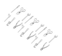 ibasenice 18pcs Miniature Dollhouse Maintenance Tools Set Metal Alloy Repair Kit for DIY Doll House Scene Realistic Tiny Work Tools for Pretend Play and Craft Decoration