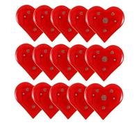 ibasenice 18pcs Valentine's Day Heart Brooch Pins Red Luminous Lapel Pins for Accessory with Unique Heart Shape for Parties Outdoor Events