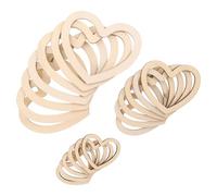 ibasenice 18Pcs Wooden Heart Dream Catcher Frames Rustic Boho-Inspired Heart-Shaped Wooden Wreath Rings with Easy Assembly and Versatile DIY Crafting for Bedrooms and DIY Projects