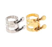 ibasenice 1pair Alto e Flat Saxophone Reed Clips Easy to Install Saxophone Accessories for Musicians Lightweight and Portable Sax Mouthpiece Clips
