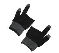 ibasenice 1pair Touchscreen Gaming Finger Gloves for Mobile Lightweight Anti-sweat Two-finger Gloves Elastic Non-slip Design for Men and Women Gamers Portable and Breathable Gaming