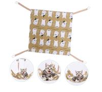 ibasenice 1pc Cat Hammock Pet Indoor Cat Beds Hanging Pet Hanging Bed Hammocks Kitten Breathable Double Cushion Cover for Sleeping Nest Sleeping Mat Cotton Linen Brown