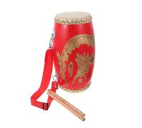ibasenice 1pc Cowhide Waist Drum Dragon Pattern Traditional Percussion Instrument for Boy Girl and Adults Convenient Strap for Easy Carrying for and Dance