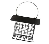 ibasenice 1pc Outdoor Bird Feeder Dispenser Metal Hanging Food Holder for Wild Birds Easy to Install Compact Design Rain Cover for Gardens and Patios