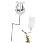 ibasenice 1pc Portable Saxophone Music Stand and Lightweight Music Score Rack for Alto Saxophone Convenient and Practical Design Silver Finish