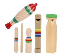ibasenice 1set Boys and Girls Musical Instrument Set Early Education Percussion Toys for Toddlers Wooden Instruments Sound for Developing Music Skills and Creativity