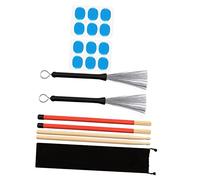 ibasenice 1set Brushes Comfortable Grip Drumsticks for Jazz Acoustic and Rock Music for Boys and Girls and Beginners Includes Soft Storage Bag