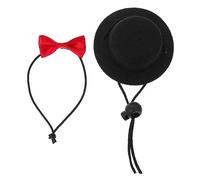 ibasenice 1Set Funny Hamster Hat and Bowtie Adjustable Decorative Pet Dress Accessories for Parties Weddings and Photoshoots Cute Bunny Headwear for Small Pets