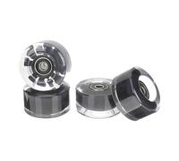 ibasenice 1Set Glowing Double Row Roller Skate Wheels Durable PU Flashing Wheels for Adults for Skating Includes Bearings