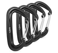 ibasenice 1set Heavy Duty D Shape Metal Carabiner Clips for Outdoor Camping Hiking Climbing Sturdy Steel Snap Hooks with Quick Attachment for Tents and Gear 4pcs