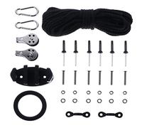 ibasenice 1Set Kayak Anchor Trolley Kit with Pulley and Deck Loop Easy Install Fishing Accessories for Canoes and Boats Stabilize Your Kayak All Currents