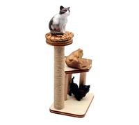 ibasenice 1set Miniature Cat Scratching Post Realistic Cat Tree Model for Dollhouse Decor for Mini House Scenes