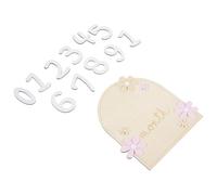 ibasenice 1set Wooden Monthly Marker Cards Double-Sided Growth Signs for Newborn Photo Props Smooth and Safe Design for Shower Decoration Keepsakes