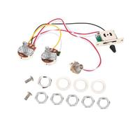 ibasenice 1t1v 500k Electric Guitar Potentiometer Circuit Assembly 5-way Switch Black Cap Prewired Control Harness for St Electric Guitar Pickup Accessories Low Noise Circuit