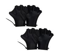 ibasenice 2 Pairs Adjustable Silicone Swimming Hand Gloves Webbed Swim Training Paddles for Adults Enhance Stroke Strength and Endurance Pool Aquatic Sports