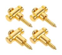 ibasenice 2 Pairs Brass Electric Guitar String Retainers for Electric Guitar and Bass, Keeps Strings from Displacement, Supports Precise Tuning, for Stage Performances and Musical Instrument