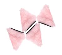 ibasenice 2 Pairs Fuzzy Cat Ears Helmet Decorations Lightweight Motorcycle and Bike Accessories for Men Women Windproof Noise-reducing Ski and Skating Helmet Adornments Eye-catching Stylish