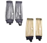 ibasenice 2 Pairs Outdoor Mosquito Bite- Foot Covers with Breathable Gauze, Lightweight Leg Socks for Camping and Hiking, Suitable for Jungle and Park Protection