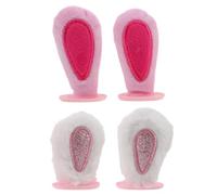 ibasenice 2 Pairs Plush Bunny Ears Desk Decor for Office Monitor Setup | Lightweight, Vibrant Colours, Fade Resistant Finish, Easy Attachment, Charming Accent for Workspace and Display Accessory