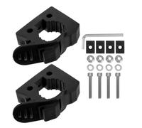 ibasenice 2 Pairs Quick Grip Mount Clamp Rubber Tool Holder for Tools Equipment, Black Rubber, 24lb Load, for Utv Roof Rack and ATV Shovel Mount