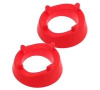 ibasenice 2 Pcs Durable Ball Display Holder for Soccer and Rugby Space Saving Kicking Tee Stand for Youth and Adults Practice Equipment Red