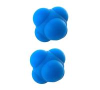 ibasenice 2 pcs Hexagonal Silicone Agility Ball with Random Bounce for Reaction Training and Reflex Improvement Durable Six Sided Speed Ball for Hand Eye Coordination and Rehabilitation