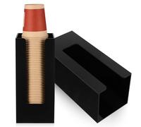 ibasenice 2 Pcs Paper Cup Dispenser Holders for Coffee Cups Acrylic Material with Smooth Edges and No Burrs for Desktop Use at Homes for Hot and Cold Drinks