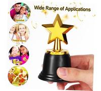 ibasenice 2 Pcs Plastic Award Trophies with Thumbs Up and Star Shapes Shining Coated Decorative Trophy Cups for Party Favors Prizes and Motivational Rewards