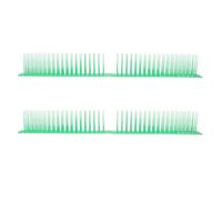 ibasenice 2 Pcs Plastic Cat and Mat for Balcony and Courtyards, Practical Green Anti-cat Thorn Mat to Keep Cats and Birds Away, Outdoor Garden Prickle Strip