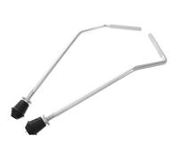 ibasenice 2 Pcs Silver Metal Bass Drum Legs Double-layer Electroplated Floor Stand Feet with Non-skid Spikes, Percussion Accessory for Drum Kit Stability and Sturdy Support