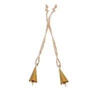ibasenice 2 Pcs Vintage Metal Cow Bells Rustic Christmas Decorations Gold Bells for Party