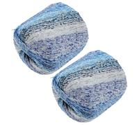 ibasenice 2 Rolls DIY Cotton Rope for Handmade Knitting and Macrame Crafts, Easy to Knit and Can be Cut Freely, for Craft Lovers and Handicraft Projects