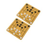 ibasenice 2 Set Nine Men's Morris Board Game Set Portable Travel Strategy Games for Family Gatherings Adults Enhances Logical Patience and Strategic Planning Skills