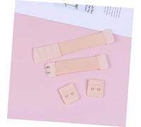 ibasenice 2 Sets Adjustable Extension Buckles and Wig Band Extenders with Hooks Elastic Strap for Comfortable Fit in Skin Color and Black