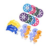 ibasenice 2 Sets Diving Pool Set with Seahorse Dolphin Figures Numbered Water Flying Discs for Swim Training and Underwater Games S Dive for Summer Fun and Learning