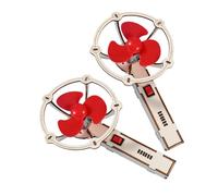 ibasenice 2 Sets DIY Handheld Fan Assembly for Safe Manual Electric Fan Kit Compact Portable Science Education Model for Childrens Stem Projects and Summer Cooling Fun