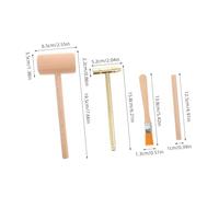 ibasenice 2 Sets Educational Archaeological Excavation Tools with Mini Hammer Brush and Safe Stem Digging Kit for Boys and Pretend Play and Learning