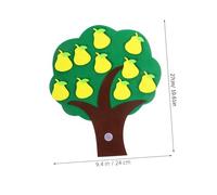 ibasenice 2 Sets Felt Learning Kindergarten Math Games Pear Tree Counting for Preschool Early Education Number Recognition and Foundational Skill Development
