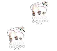 ibasenice 2 Sets Guitar Circuit Control Assembly for Electric Guitar Prewired Potentiometer Low Noise Design and Pickup Accessories