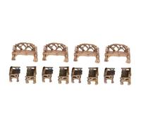 ibasenice 2 Sets Mini Resin Chairs Miniature Furniture for Dollhouse Garden Decor Durable Craft Ornament for Micro Landscape Bonsai Design for Home Decoration